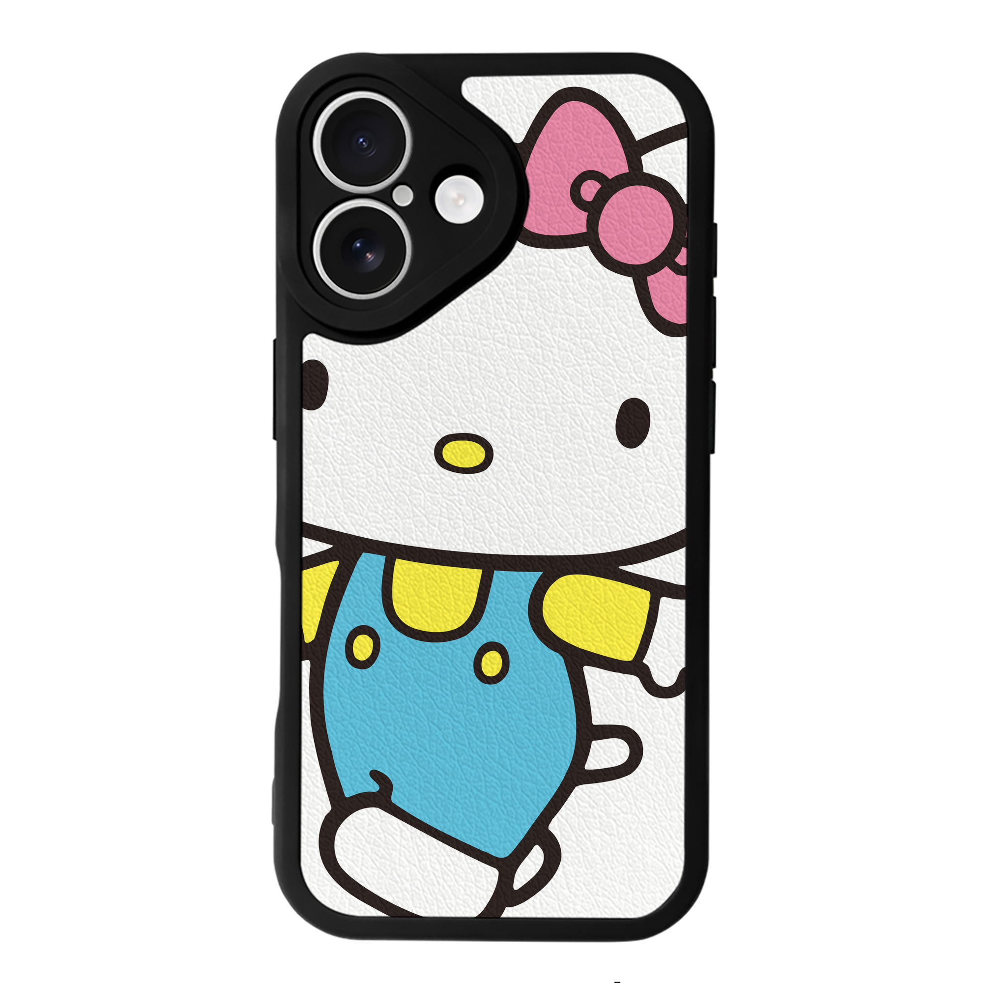（画像用） Hello Kitty ハローキティ 【iPhone 16シリーズ対応】シリコンスマホケース（レザー調） 材質：シリコン